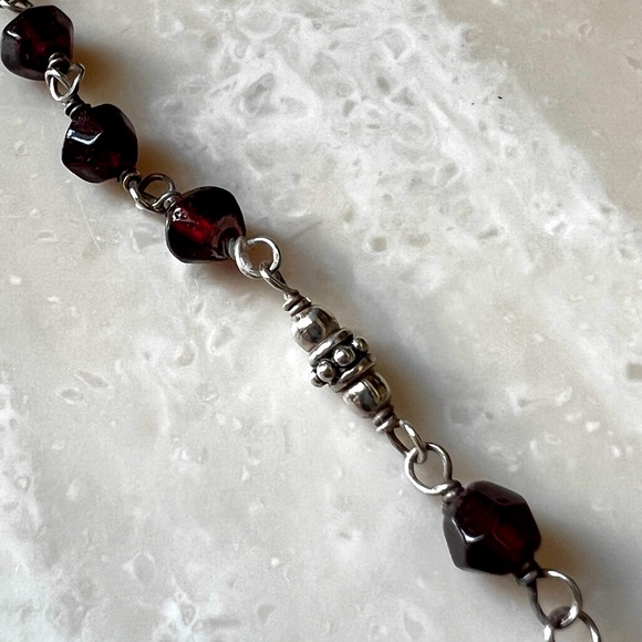 Silpada Garnet and Silver Necklace - Picture 2 of 6